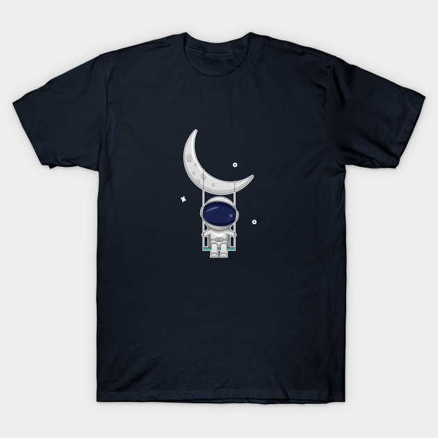 astronaut and moon by Linescratches